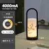 Luz Ambiente para Mesa de Chá, Novo Estilo Chinês, Estética da Dinastia Song, Mesa de Chá Estilo Nacional, Abajur de Mesa Recarregável Portátil Retrô Wabi-Sabi para Quarto ao Lado da Cama