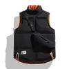 Colete Popular de Outono e Inverno Tendência Moda Casal Engrossado Quente Casual Versátil Cor Sólida Reversível Gola Alta - Brinde Grátis