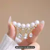 Broche de Borla de Perlas de Alta Gama con Forma de Gota de Agua, Accesorios de Ramillete de Traje Lujosos y Exquisitos, Pin Fijo Anti-Exposición para Ropa de Mujer