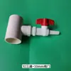 Diámetro Reductor de Oxigenación Plástico de Acuicultura Codo Reductor con Manguito Válvula de Bola Integrada Interruptor Tubería de Aireación para Estanques de Peces y Camarones