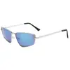 Gafas de Sol de Moda Metálicas Transfronterizas para Mujer, Adecuadas para Viajes y Fotografía, Montura Estrecha Triangular, Estilo Europeo y Americano Simple, Gafas de Sol con Protección Solar al por Mayor
