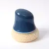 Cepillo para ollas nano para lavar platos, cepillo para ollas antiarañazos, cepillo para lavar platos, bola de estropajo de acero para limpiar, cepillo de mango largo, bola limpiadora