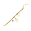 [Bingmeng] nueva pulsera de acero inoxidable de moda de joyería transfronteriza con flor, pulsera de ojo exagerada B508