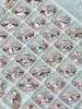 Pedras de Strass para Nail Art 8x12 Ovo de Pombo Base Pontiaguda Strass Super Brilhante Multifacetado Vidro K9 Strass Oval Acessórios de Unha Usáveis Atacado