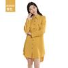 Bata de Noche de Gasa de Doble Capa de Algodón Puro para Mujer, Manga Larga, Holgada, Tallas Grandes, Color Sólido, Estilo Camisa, Estilo Japonés, Se Puede Usar Afuera, Pijama para Casa