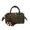 Elegante bolso de mano para mujer, nueva colección 2026, con un material texturizado de ante sintético, un diseño de bolso de hombro, un bolso con forma de almohada y un bolso Boston cruzado de patchwork.