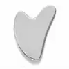 Tabla Gua Sha para Lifting Facial, Tabla Gua Sha de Acero Inoxidable con Forma de Corazón, Tabla de Masaje Facial, Tabla Pequeña de Raspado Facial con Forma de Corazón de Delfín