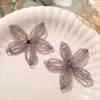 Estilo Coreano Leve Luxo Brilhante Cristal Contas Floco de Neve DIY Feito à Mão Seda Torcida Borda Clipe Adorno de Cabeça Corsage Sapatos e Chapéu Acessórios