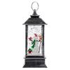 Lámpara de viento navideña, lámpara de cristal, lámpara de Papá Noel, decoración para fiesta navideña, decoración navideña con pincel de agua, lámpara cuadrada plateada