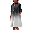 2026 Amazon Nuevo Producto Vestido Camisa de Moda Suelto con Botones de un Solo Botón para Mujer Urbana Estampado