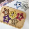 Pasador de Pelo de Estrella de Peluche Estilo Coreano, Pinza para el Pelo de Hilo, Pasador Suave y Lindo para Niños, Pasador para Flequillo Dopamina No Dañino, Accesorio para el Cabello