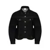 A195 High Street Estilo Americano Unissex Jaqueta Texturizada em Sarja Crua Design Masculino Curta Gola Larga Jaqueta Jeans