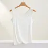 532 # Textura de Hilo Alta Elasticidad Ajustado Delgado Hombros Anchos Chaleco Básico Cuello Cuadrado Transpirable Ropa Interior Superior Venta Directa de Fábrica