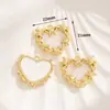 Pingente de Liga Metálica Incrustado com Madrepérola Natural de Forma Geométrica Especial Pingente de Concha de Ouro Branco Pulseira Colar Acessórios