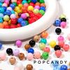 Cuentas redondas de colores, accesorios de joyería DIY, cuentas sueltas hechas a mano, arcoíris, color crema, 10 mm, accesorios para pulseras y collares.