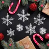 Copos de Nieve Navideños Transfronterizos Copo de Nieve Envuelto en Alambre Blanco Decoración de Árbol de Navidad Colgante de Atmósfera Navideña