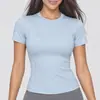 Camiseta de Manga Corta para Mujer, Adelgazante, Amigable con la Piel, Sensación de Segunda Piel, para Deporte, Fitness, Yoga, Pilates, Entrenamiento