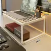 Soporte para monitor de computadora, soporte de enfriamiento para laptop, base para pantalla de escritorio, organizador de escritorio