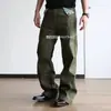 Pantalones largos de pierna recta transfronterizos, mezclilla lavada retro americana de otoño, pantalones de trabajo de corte holgado, jeans de mezclilla versátiles para hombre
