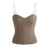 Comercio Exterior Transfronterizo Amazon Ropa de Mujer Otoño 2025 Nuevo Estilo Europeo y Americano Sexy Dulce Espina de Pescado Ajustado Versátil Camisola para Mujer