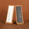 Soporte de exhibición de collar desmontable color nogal en stock, colgador de joyería para cadena de clavícula, exhibidor de collares, soporte para accesorios de fotografía y transmisión en vivo