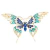 Sun Cloud Novo Produto Personalidade Gotejamento de Cola Broche Borboleta Vermelho e Azul Temperamento Banhado a Ouro Gotejamento de Cola Pin Inseto Exagerado