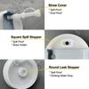 3 peças/6 peças terno qualidade Shlidan anti-transbordamento e à prova de poeira plug de copo silicone transparente tubo de sucção plug de manga 9/10mm universal