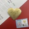 Pastel de Corazón de Oro Puro 999 Más Vendido Día de San Valentín Exquisito Creativo Universal Festivo Regalos al por Mayor en Nombre del Amor Se Puede Aprobar