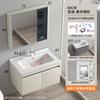 Lavabo de baño de acero inoxidable blanco leche con panal de abeja, lavabo integrado de cerámica, mueble de baño