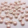 Perlas de imitación de ABS resistentes al desgaste no se pelan redondas mitad planas fondo plano no porosas parche arte de uñas perla punto semicírculo se vende por libra