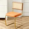 Silla de ratán silla nórdica de madera maciza para el hogar silla de comedor de diseño silla de segunda mano silla网红 cafetería hotel ocio silla ins