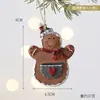 Decoração de Natal boneco de pão de gengibre pingente Árvore de Natal boneco de pão de gengibre pequeno pingente Acessórios de decoração de Natal