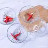Conjunto de tigelas redondas de vidro para atacado, conjunto de seis peças de tigela de diamante para uso doméstico, presente de cerimônia de abertura, conjunto de tigelas de arroz, louça
