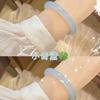 Pulseira Jingle Menina ins Imitação de Vidro Jade Tira Fina Proibida Passo a Passo Pulseira Hanfu Acessórios Pulseira Fina...