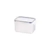 Caixa Organizadora Plástica Transparente para Geladeira de Cozinha com Tampa, Caixa Plástica Retangular para Armazenamento de Petiscos para Animais, Lancheira