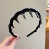Nova Faixa de Cabelo Colorida de Veludo com Dentes para Outono 2025, Prendedor de Cabelo Antiderrapante para Lavar o Rosto, Faixa de Cabelo Fofa com Coroa Alta