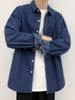 Chaqueta de mezclilla estilo Harajuku estilo coreano adolescente para hombre camisa de trabajo primavera y otoño camisa holgada estilo Hong Kong chaqueta casual
