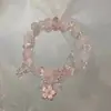 Nova pulseira de coelho fofo de cerâmica cor macaron pulseira fofa para namoradas mais novas pulseira infantil elástica para mulheres