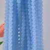 Cuentas redondas de jade de imitación de vidrio, cuentas redondas de calcedonia transparente de color sólido, pulsera de bricolaje, joyería, cuentas sueltas semiacabadas, accesorios al por mayor