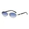 Gafas de Sol Retro Europeas y Americanas Ultra Estrechas Ovaladas Sin Marco Bordes Cortados para Hombres y Mujeres, Modernas para Caras Pequeñas, Adelgazantes Hip-Hop Punk