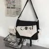 Bolsa Tiracolo Masculina Bolsa Escolar para Estudante Universitário Marca de Moda Ins Japonesa Grande Capacidade Bolsa de Ombro para Ensino Médio Bolsa Tiracolo de Ferramentas