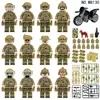 99 Tipos de Figuras de Acción Swat 1620 Armas Militares Escudo Perro Marrón Venta al por mayor transfronteriza Juguetes de Bloques de Construcción de Partículas Pequeñas de Ensamblaje Infantil