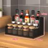 Estante para condimentos estante de cocina doméstico encimera fregadero aceite sal salsa vinagre almacenamiento esquina estrecha condimentos estante para condimentos