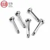 Piercing de cartílago de oreja, piercing de hueso de oreja, piercing de labio, aleación de titanio f136, agujero lateral, fondo plano, para hacer tú mismo, accesorios de joyería para piercing de aleación de titanio G23