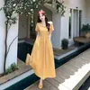 Vestido de Verano de Lunares Estilo Francés Vintage Talla Grande para Mujer, Vestido Largo Casual y Elegante de Cintura Alta