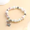 Novo Bracelete de Cerâmica Estrela Concha Estilo Chinês Nicho Versátil Leve Luxo Bracelete de Contas para Meninas Joia de Casal Jingdezhen