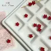Flor de Cerejeira Doce Estilo Japonês Liga Colorida Pequena Mini DIY Pulseira Corrente de Celular Acessório Pingente Contas Soltas Joia