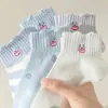 Calcetines Calcetines Cortos de Mujer Verano Malla Fina Lindos de Estudiante para Niña Japonesa Calcetines Cortos de Caña Baja Ins Modernos Primavera y Otoño