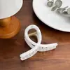 Pinza para el Cabello Grande con Patrón de Mármol de Gama Alta, Material de PC, Pasador Anticaída, Peinado Recogido en la Parte Trasera de la Cabeza, Moderno Accesorio para el Cabello de Pinza Tiburón