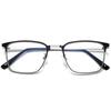 Gafas de marco de ceja fotosensibles que cambian de color con lente plana, para teléfono móvil, computadora, gafas de luz plana, competición electrónica digital infinita, gafas anti luz azul